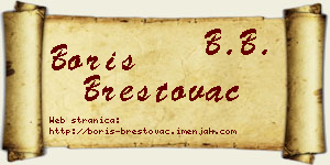 Boris Brestovac vizit kartica